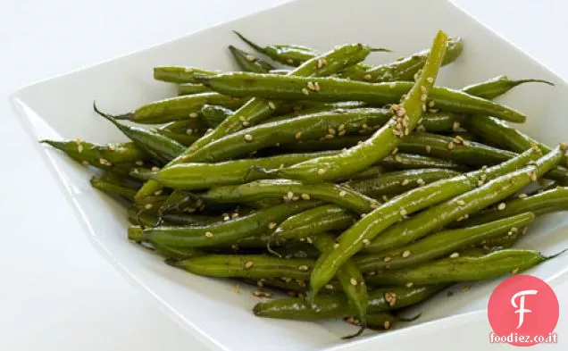 Fagiolini di sesamo scottati al wok
