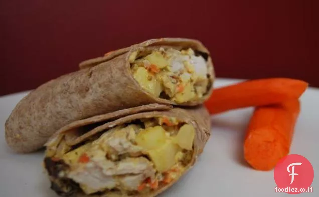 Involtini di insalata di pollo al curry