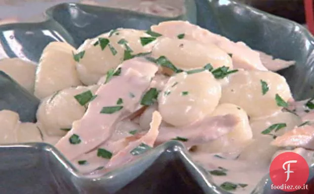 Gnocchi e Pollo con Aglio Arrosto e Crema di Gorgonzola