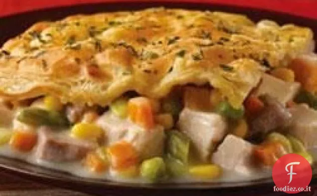 Torta salata di pollo in crosta di erbe