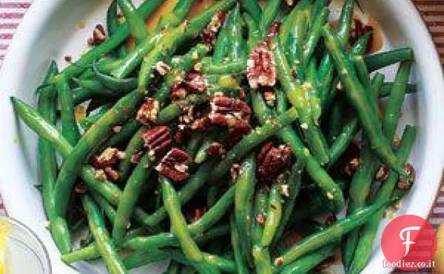 Fagiolini con Noci Pecan e Vinaigrette d'Acero Ricetta