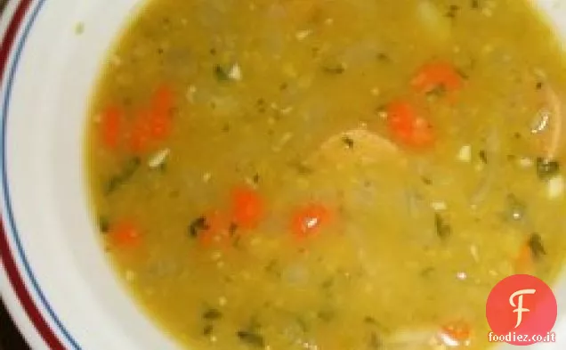Zuppa di piselli divisa senza ossa