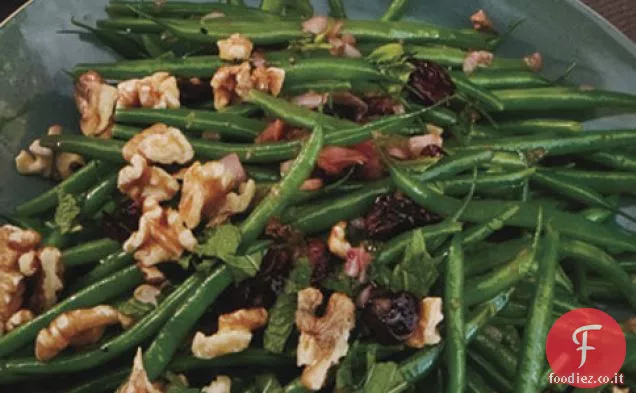 Fagiolini con Noci Tostate e Vinaigrette di ciliegie essiccate