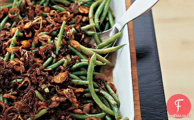 Fagiolini con Salsa di Funghi Cremini