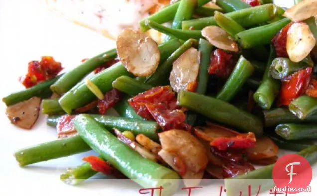 Fagiolini con Pomodori secchi e Mandorle