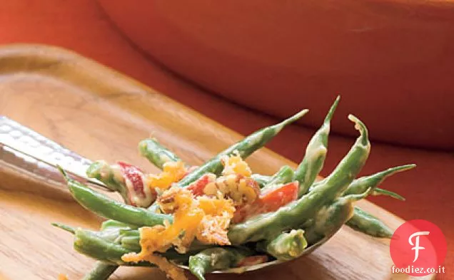 Cheddar-Pecan Casseruola di fagioli verdi