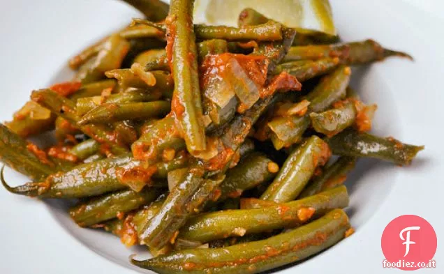 Fagiolini brasati alla greca