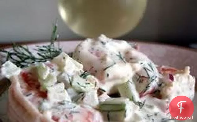 Insalata di aneto e gamberetti