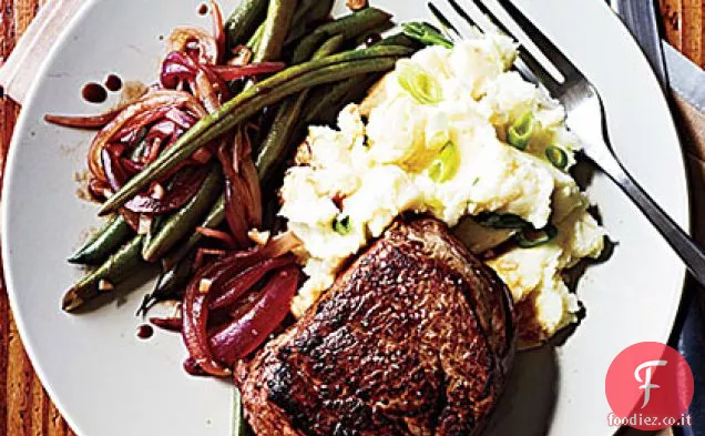 Bistecche di filetto di manzo e Fagiolini Balsamici