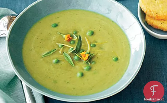 Zuppa di asparagi con Parmigiano Shortbread Monete