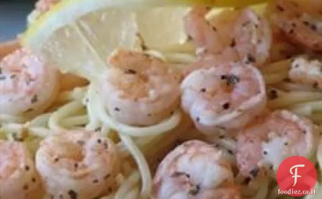 Linguine di Gamberi Limone Pepe