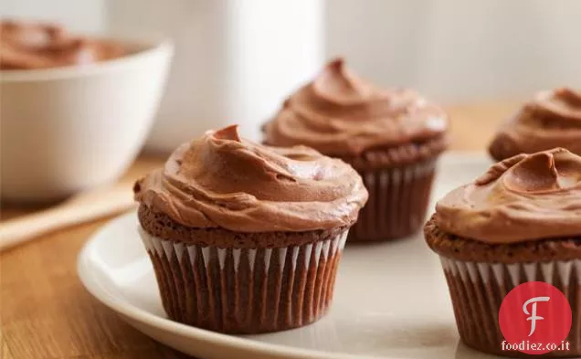 Doppia funzione Cupcakes con messicano glassa di cioccolata calda