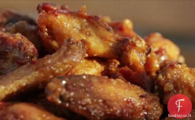 Ali di pollo fritte asiatiche piccanti