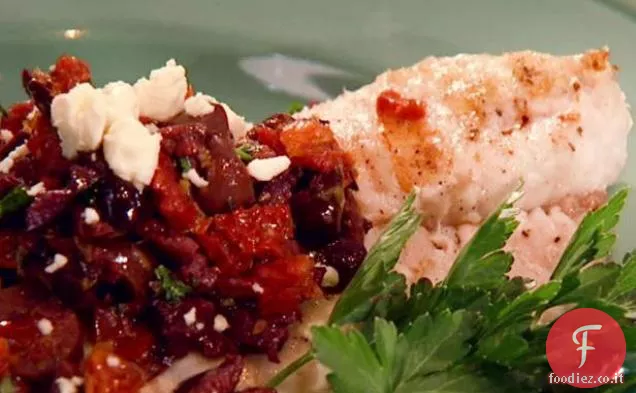 Pesce gatto alla griglia con olive Pomodoro gusto