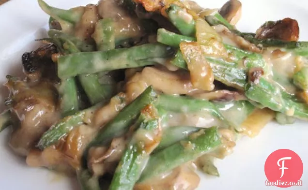 Casseruola di fagioli verdi freschi