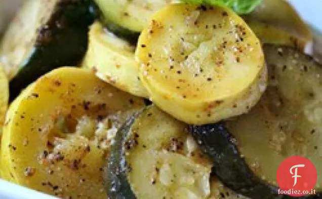 Zucca alla griglia e zucchine