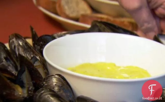 Cozze con Maionese allo Zafferano
