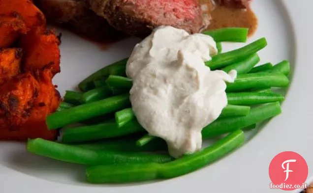 Fagiolini in Tahini e condimento allo yogurt