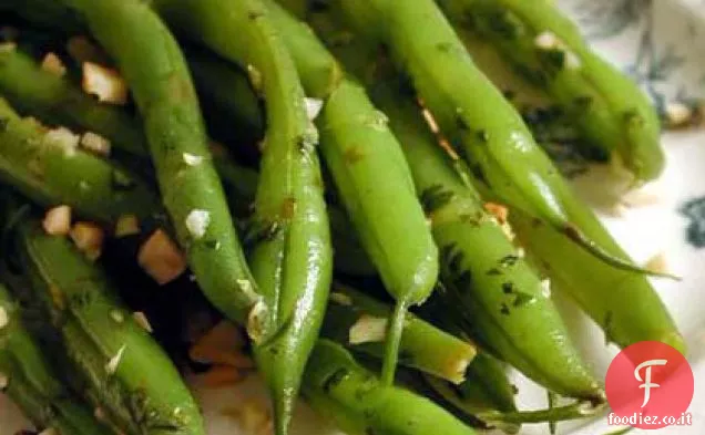 Fagiolini con Gremolata di Mandorle Tostate