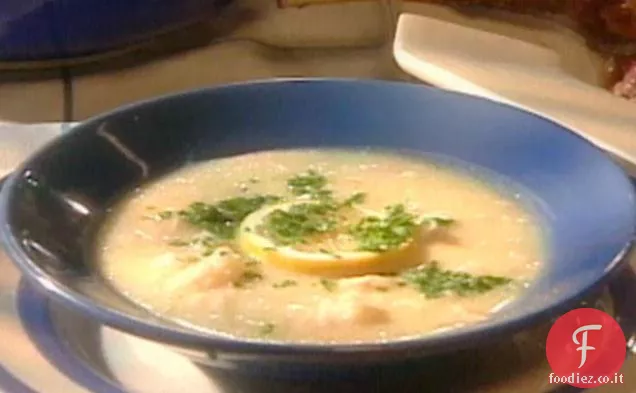 Avgolemeno (Zuppa di pollo con salsa di uova e limone)