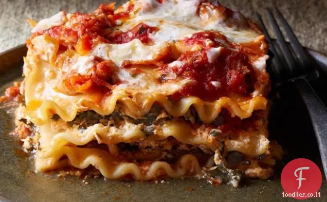 Quattro lasagne di pollo al formaggio