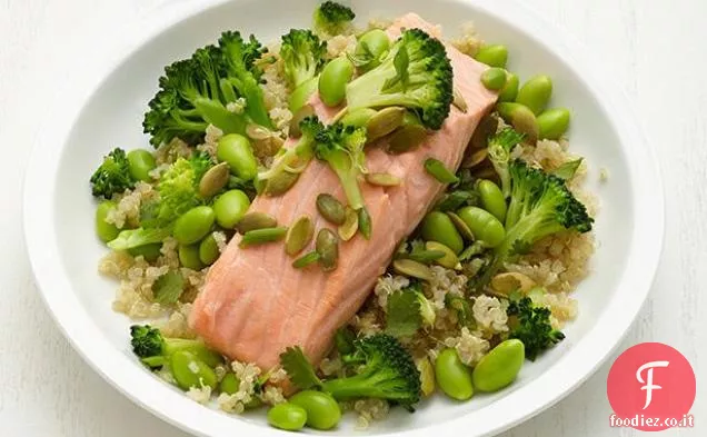 Salmone al tè verde con Quinoa