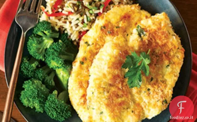 Pollo al forno alle erbe in crosta di patate