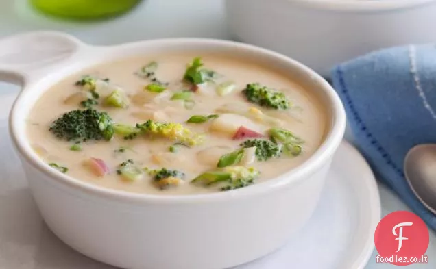 Zuppa di cheddar di broccoli salutari