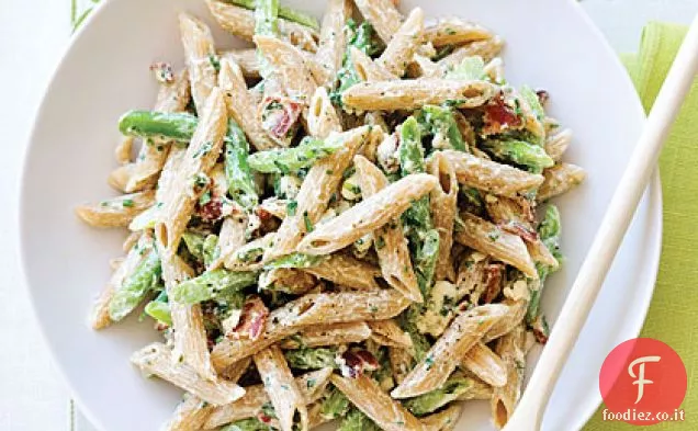 Insalata di fagioli verdi e penne integrali