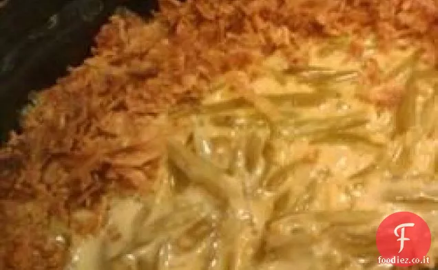 Casseruola ricca di fagioli verdi