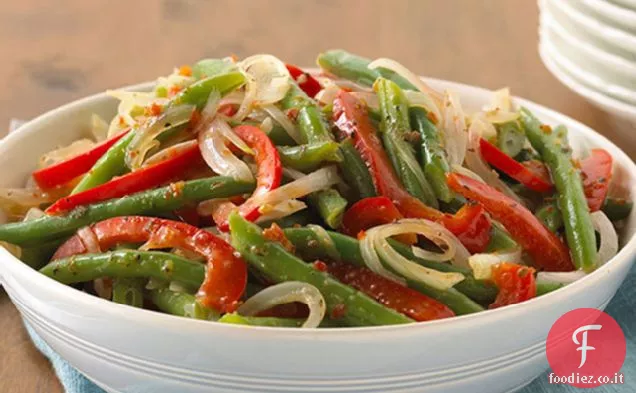 Peperoni freschi e fagiolini