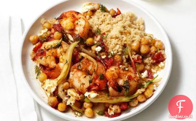 Gamberi greci e Couscous