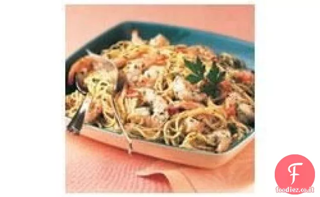 Aglio Gamberetti e pasta