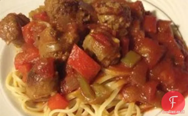 Ragù di salsiccia Dolce con Linguine