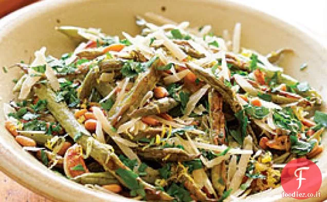 Fagiolini Arrostiti con Limone, Pinoli e Parmigiano