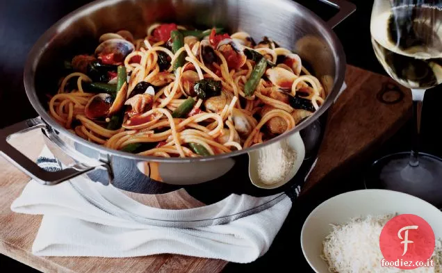 Spaghetti con Vongole e Fagiolini