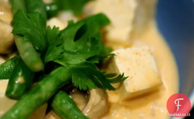 Curry rosso Tailandese con fagiolini e Tofu