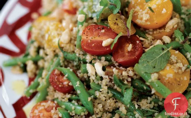 Bulgur estivo e insalata di fagioli verdi