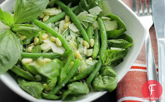 Basilico, Parmigiano e Fagiolini. L'insalata