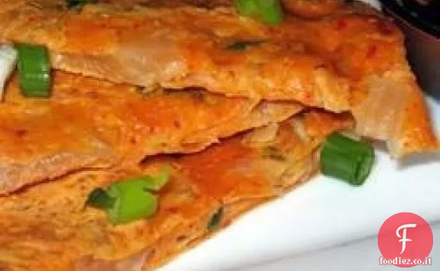Kimchi Jun (pancake Kimchi) e salsa di immersione