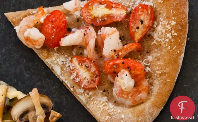 Pizza di gamberetti e aglio (incontro istantaneo)