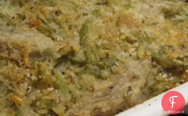 Casseruola di carciofi ai fagioli verdi