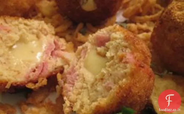 Morsi di pollo Cordon Bleu