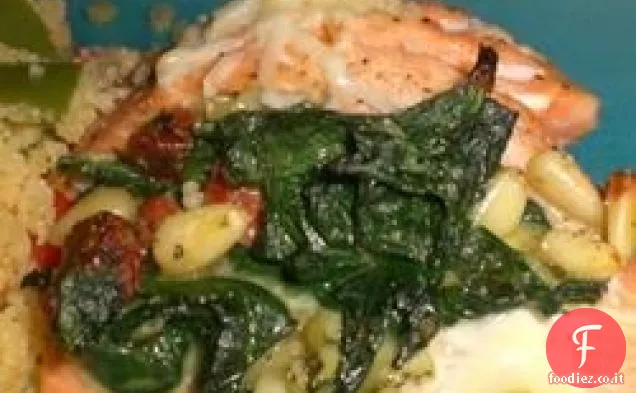 Filetti di salmone ripieni di spinaci
