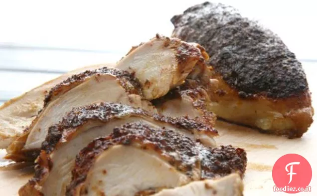 Pollo barbecue strofinato a secco
