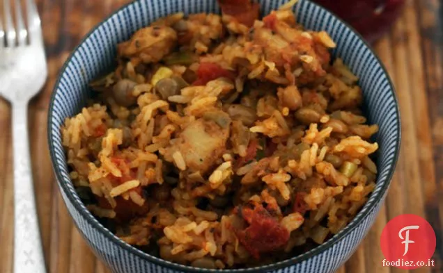 Fornello di riso Pilau di riso di pollo in stile caraibico