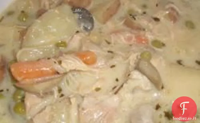 Cremoso stufato di pollo fatto in casa