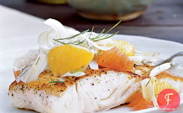 Halibut con gusto di agrumi e finocchio