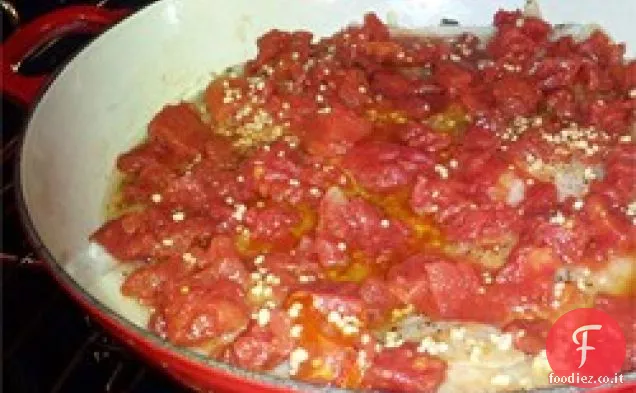 Suola facile con aglio e pomodoro
