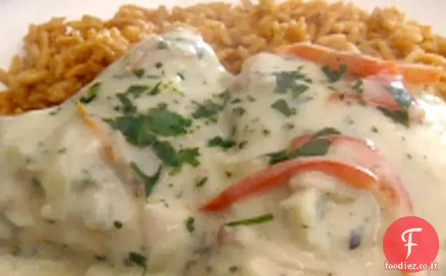 Fricassea di pollo con Pomodoro Basilico Pilaf